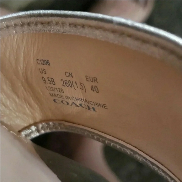 Coach 9.5 Holiday Gold Champagne Cocktail Events Dress Sandals New - Picture 4 of 5